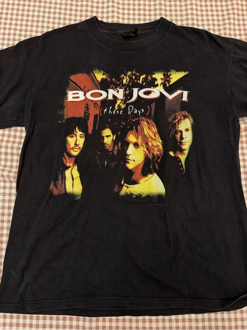 Bon Jovi Black Short Sleeve Graphic Tee - These Days Artwork